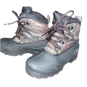 Excellent Boys Northside Thermolite Snow Boots Winter Camo Water Proof Sz 4